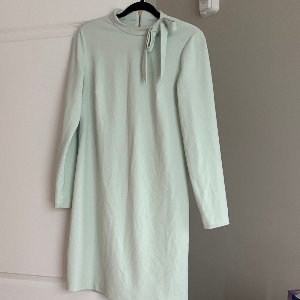 Calvin Klein Light Green Long Sleeve Dress